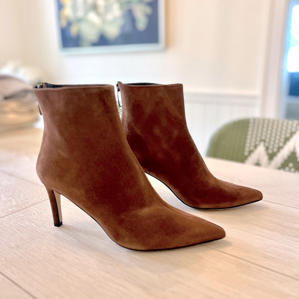 NWT Italian Suede Ankle Boots